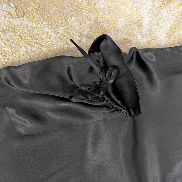 NWT Vintage Emanuel Ungaro 100% Silk Black Cargo Pants Size 12 - Picture 3 of 14